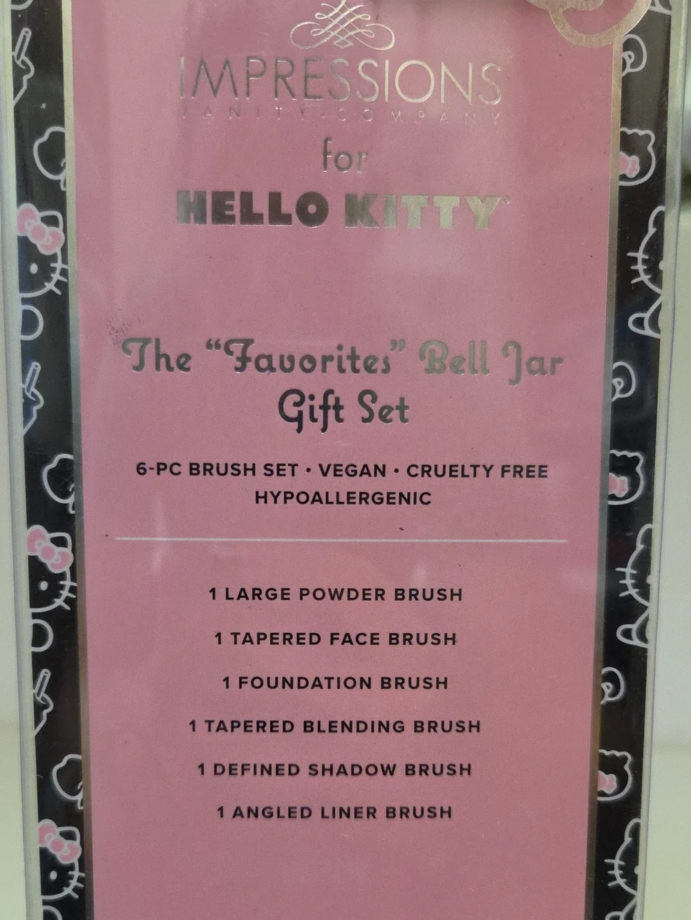 Impressions Hello Kitty Pink and Black Brush Set
